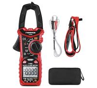 FNNEMGE Pince Ampèremétrique Numerique AC/DC, 0-600A Multimetre Professionnel 6000 Comptes TRMS, Mesure Courant/Tension/Diode/Température/Résistance/Fréquence/Diode/Capacité