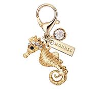 Fnp90 Nouvelle arrivée mignon Cristal Sea Horse Mousqueton Charms Pendentifs avec sac Pochette (1 pièce)