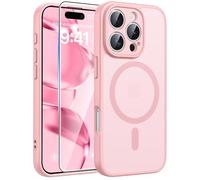 FNTCASE Coque de protection pour iPhone 16 Pro - Magnétique mat translucide - Coque fine pour téléphone portable standard militaire - Protection contre les chutes - Anti-chocs - Robuste - Anti-rayures