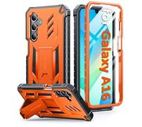 FNTCASE Coque de téléphone pour Samsung A16 : coque de protection de qualité militaire anti-chute pour Galaxy A16 5G/4G avec support | TPU texturé mat robuste antichoc | Coque de protection robuste de