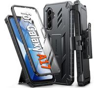 FNTCASE Coque pour Samsung Galaxy A17-5G : coque de téléphone portable robuste de qualité militaire avec béquille et clip de ceinture | Protection antichoc en TPU mat texturé pour Galaxy A17 6,7