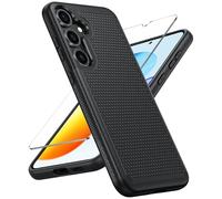 FNTCASE Coque pour Samsung Galaxy S25 : coque de protection double couche robuste pour téléphone portable, résistante aux chocs, robuste avec texture antidérapante - Protection militaire contre les