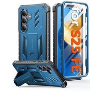 FNTCASE Coque pour Samsung Galaxy S25-FE : coque de protection de qualité militaire anti-chute avec béquille | TPU mat texturé robuste résistant aux chocs | Coque de protection robuste pour téléphone