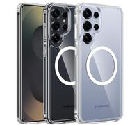 FNTCASE Coque pour Samsung Galaxy S25-Ultra : coque de protection magnétique transparente de qualité militaire contre les chutes, résistante aux chocs, anti-jaunissement, coque de protection fine et