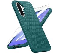 FNTCASE Étui pour Samsung A36 : double couche, antidérapant texturé, vert