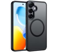 FNTCASE pour Samsung Galaxy S25 Coque : Housse de téléphone Portable translucide à Texture Mate et magnétique - Étui Protecteur Anti-Chocs Durable et Mince - 6.2 Pouces(Noir)