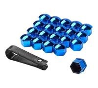FNUQKREF 20 Pièces Capuchons D'écrou Roue Voiture pour Ford KUGA 2008-2012, Auto Ecrou Couvre Hexagonal Boulon Couvercle avec Outils Suppression Protéger Accessoires,D/Blue-19mm