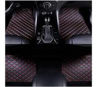FNUQKREF 4 PièCes Voiture Cuir Tapis De Sol pour Toyota Yaris Cross/Hybrid 2020-2025, sur Mesure Avant ArrièRe Moquettes Protection RevêTements Tous Temps Imperméable Accessoires,C/Black-Red