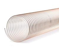 FNW- Tuyau flexible d'aspiration PUR polyuréthane antistatique acier cuivré D. 100 mm, aspiration copeaux ou granulés (5 Metres)