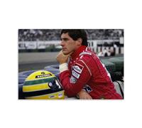 FNWNJNG Ayrton Senna Racer Poster Peinture décorative sur toile Art mural pour salon, chambre à coucher, art mural, impression d'image moderne, décoration de salle familiale, 60 x 90 cm