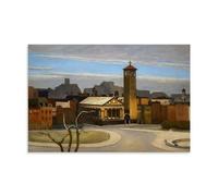 FNWNJNG Edward Hopper Poster Old City Peinture décorative sur toile pour salon, chambre à coucher, art mural, impression d'image moderne, décoration de salle familiale, 30 x 45 cm