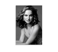 FNWNJNG Natalie Portman Poster noir et blanc Peinture décorative sur toile, pour salon, chambre à coucher, art mural, impression photo, moderne, décoration de salle familiale, 40 x 60 cm