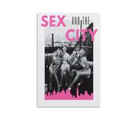 FNWNJNG Sex And The City Movie Art Poster Peinture décorative sur toile Art mural pour salon, chambre à coucher, art mural, impression d'image moderne, décoration de salle familiale, 60 x 90 cm