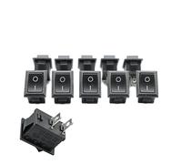 FNYUVNFAF 10pcs/lot G130 10 * 15mm SPST 2PIN on/Off Boat Rocker Switch 6A/250V for Auto Car Dash Dashboard Truck RV ATV Home Model KCD1(5pcs)