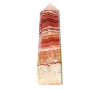 FNYUVNFAF 1pc 300-350g Rhodochrosite Quartz Obelisk Crystal Point Wand Tower