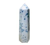 FNYUVNFAF 1pc 300-400g Blue Granite Quartz Crystal Tower gem