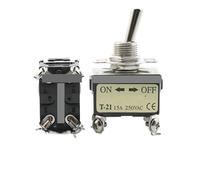 FNYUVNFAF 1pc T-21BS Toggle Switch Swing Switch High Current 250V15A Toggle Switch Four-pin Two-Speed on/Off