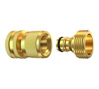 FNYUVNFAF Brass Heavy Duty Water Hose Quick Fittings Quick Release Hose Connector, Fit for 3/4" Gardening Hoses(1 Set