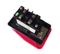 FNYUVNFAF Emergency Stop Switch HY56 Industrial Pushbutton Switches with Emergency Stop Cover for Bench Saw Single Phase Three Phase, Red(220V)