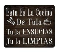 FNYUVNFAF Spanish Kitchen Sign Mi Cocina Metal Tin Plaque Rustic Vintage Wall Decor for Farmhouse Kitchen Dining Room Cafe 8 X 12 in