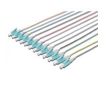 FO pigtail set, 12 pcs., LC, MM OM3 50/125 µ loose buffer, color code DIN IEC 304, 2 m