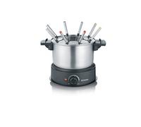 Severin Appareil à fondue électrique 2470 – 1500 W – 8 fourchettes inox brossé – Noir