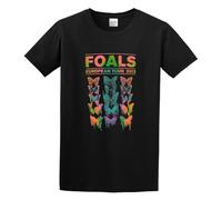 Foals, Indie Rock Band, Band Poster European Tour 2013" O-Neck 100% Cotton Short Sleeve Unisex T-Shirt M