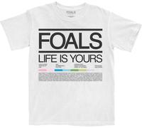 Foals - "Life Is Yours" T-shirt Homme/Femme Unie RO3656 (L) (Blanc)