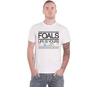 Foals T Shirt Life is Yours Songlist Band Logo Nouveau Officiel Homme Blanc Size XL