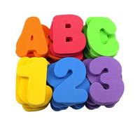 Foam Bath Letters - 36 Piece Play Set of Letters Numbers | Colorful Educational Fun Bath Shower Toys | for 1-3 Bäby Bathtub Wall Sticking | 15x23cm Foam Soft Durable Float Water Play