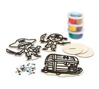 Foam Clay Jeu de thème en bois Pirates pour la décoration 10 pièces Blank G