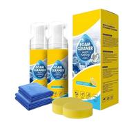 Foam Cleaner Multi Purpose, 4-In-1 Multi-Purpose Foam Cleaner for Car Interior, Kitchen Grease, Bathroom Tile and Sofa Upholstery (2pcs)