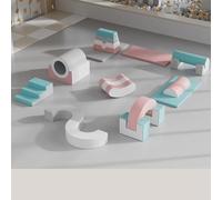 Foam Climbing Blocks for Toddlers, Soft Set Indoor Play Gym for Crawling and Sliding for , Playset(C)