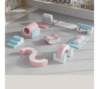 Foam Climbing Blocks with Ramp & Stairs for Toddlers,PU Leather Baby for Flexible Seating Classroom Furniture(D)