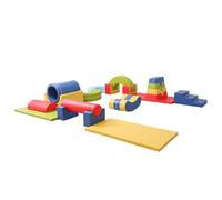 Foam Climbing Blocks with Ramp & Stairs for Toddlers,Soft PU Leather - Baby Climb and Crawl Activity Toys Play Equipment(C)