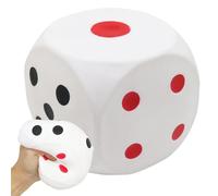 Foam Dice Stress Ball - Soft Squeeze Game Dice, 3.94 inches Mini Stress-Relief Toy for Kids Teens, Adults with Comfortable Grip, PU Foam Portable Fidget Toy, and for Daily Relaxation