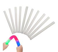 Foam Glow Neon Sticks - Tubes de fête LED en coton, bâtons lumineux dans l'obscurité, clignotants multicolores, 10 pièces pour kit de glow | raves, concerts, mariages, anniversaires, festivals