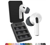 Foam Masters Ultra-Premium Memory Foam Ear Tips for AirPods Pro 1st & 2nd Gen | 3 Pairs | Black Magic Ver 6.0 | Secure | Comfort | Better Noise Cancel | Replacement Buds - Space Gray, Assorted S/M/L