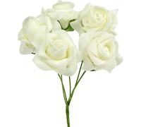 Foam Rose Ø4,5cm Crème Décoration artificielle de mariage 36pcs Set