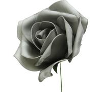 Foam Rose Gris Ø15cm 4 pcs - Fleurs artificielles pour arrangements funéraires & décoration de tombes
