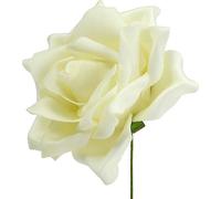 Foam Roses Crème Ø15cm 4 Pc - Fleurs artificielles pour mariage, anniversaire, confirmation