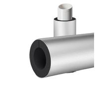 Foam Wrap aluminium foile tuyau couvre, Manchon d'isolation de tuyau auto-adhésif en papier d'aluminium mousse, ID 16-219mm Th 10-50mm 90cm(ID*TH-76*20mm/2.99*0.79in)