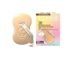 Foamie Après-Shampooing Solide 3 en 1 Mane Magic - Soin Cheveux Secs et Abîmés - Avec Aloe Vera et Protéines d’Avoine - Rinçage, Baume et Leave-In Vegan 0% Plastique