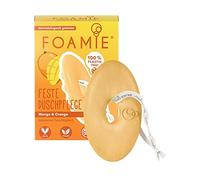 Foamie Gel douche ferme à la mangue et à l'orange, soin de douche fruité pour peau sèche avec effet massant, douche fixe, 100% végétalien, sans plastique, sans silicone, 80 g