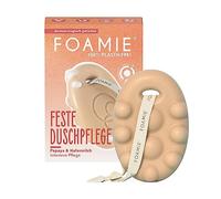 Foamie Gel douche solide au lait de papaye et d'avoine, effet massant, 100% végétalien, silicone plastique et non testé sur les animaux, soin intensif, 80g