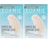 Foamie Shampooing Solide Cheveux Secs & Frisés - À l’huile de Coco - Lisse, nourrit & apporte brillance - Anti-frisottis & douceur naturelle - Vegan, sans plastique & pH-neutre, 80 g (Lot de 2)