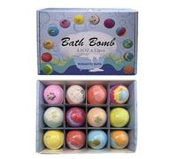 Foaming Bath Balls, Moisturizing Spa Set, 8.87x6.3x2.29 inches Bubble Bath Bombs, Skin Care Relaxation Kit 12 Piece Gift Pack for Mom Dad Wife Husband Children Family Friends Use Kit System