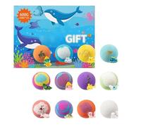 Foaming Bath Bombs, Scented Bubble Spheres, 1.77x1.77 Inch Shower Fizzers with Toy Reveal, Dissolving Bath Drops, Colorful Bombs with Gel Core, Tub Fun for Adults and Kids