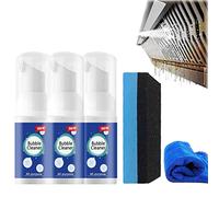Foaming Heavy Oil Stain Cleaner, All Purpose Kitchen Bubble Cleaner, Stubborn Grease & Grime Remover Spray, Rinse-free Cleaning Spray, Powerful Stain Removing Foam Cleaner (30ml, 3Pcs)