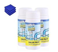 Foaming Sink Drain Cleaner, Pipe Dredge Deodorant Powder, Powerful Sink & Drain Cleaner, Foam Drain Cleaner for Bathroom Sink and Kitchen Toilet Pipeline Quick Cleaning Tool (3pcs)